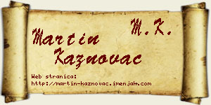 Martin Kaznovac vizit kartica